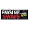 Signmission Engine Swaps & More Here Banner Concession Stand Food Truck Single Sided B-120-30052 - alternate 1